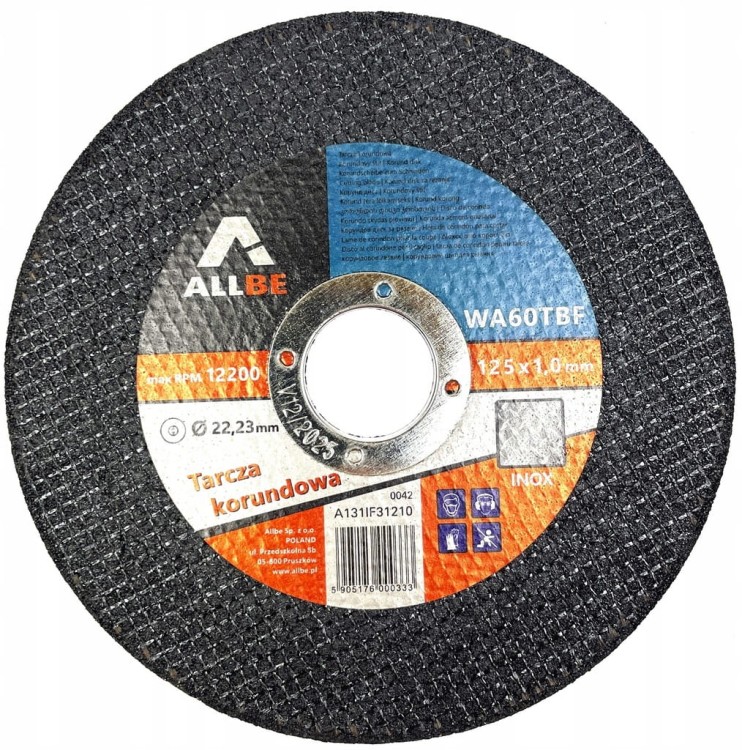 Tarcza do cięcia inoxu metalu aluminium 125x1.0mm
