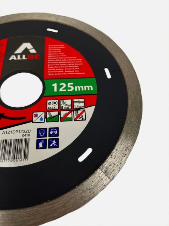 TARCZA DIAMENTOWA DO GRESU 125X1,4X8X22,23MM ALLBE