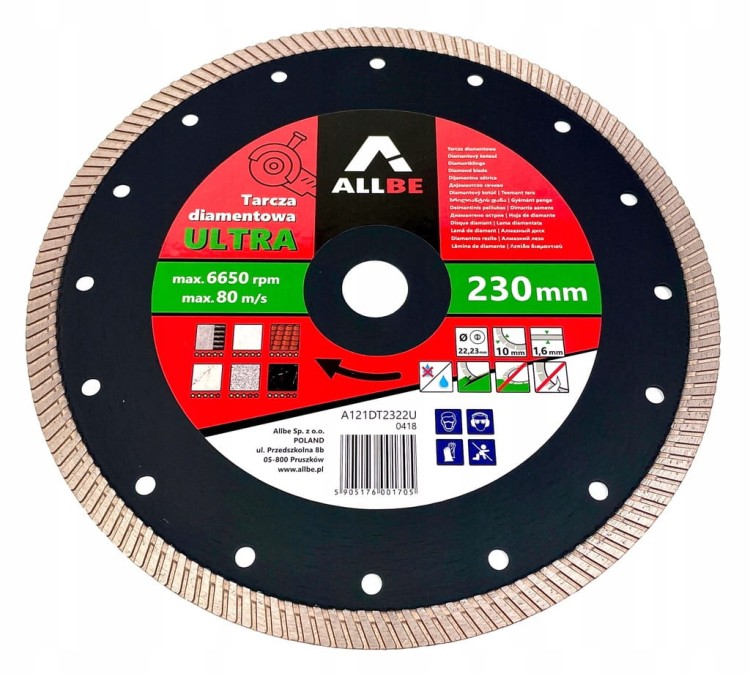 TARCZA DIAMENTOWA DO BETONU ZBROJONEGO 230X10X22,2