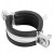 Obejma metalowa z gumą do rur fi 20-23mm1/2"z długą nakrętką pod M8 lub M10