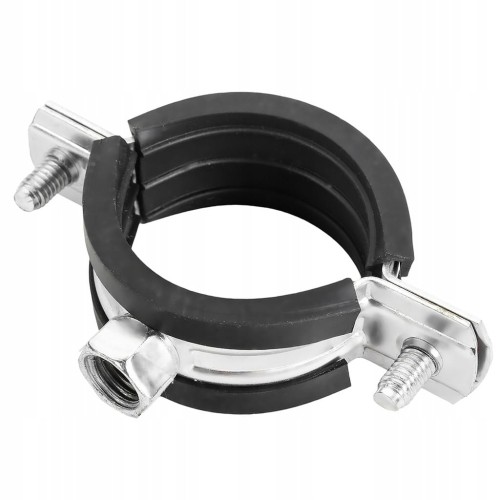 Obejma metalowa z gumą do rur fi 108-116mm 4" z zespoloną nakrętką M10