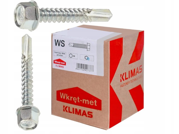 Wkręt samowiercący ocynkowy do stali 5,5mm x 60 mm 250sztuk firmy Wkręt-Met