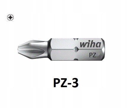 PROFESJONALNY BIT PZ3 x 25mm POZIDRIV WIHA