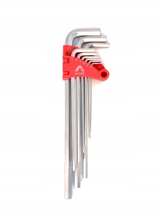 KLUCZE IMBUSOWE HEX DŁUGIE IMBUS 1,5-10mm 9szt
