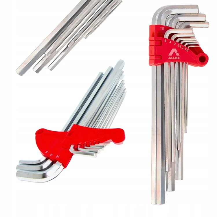 KLUCZE IMBUSOWE HEX DŁUGIE IMBUS 1,5-10mm 9szt