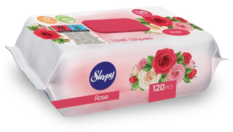 Sleepy chusteczki nawilżane Rose róża 12x120szt w opak.