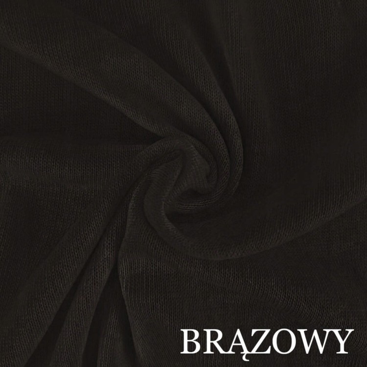 PRZEŚCIERADŁO Z GUMKĄ JERSEY BAWEŁNA 160X200 + 25CM BRĄZOWY