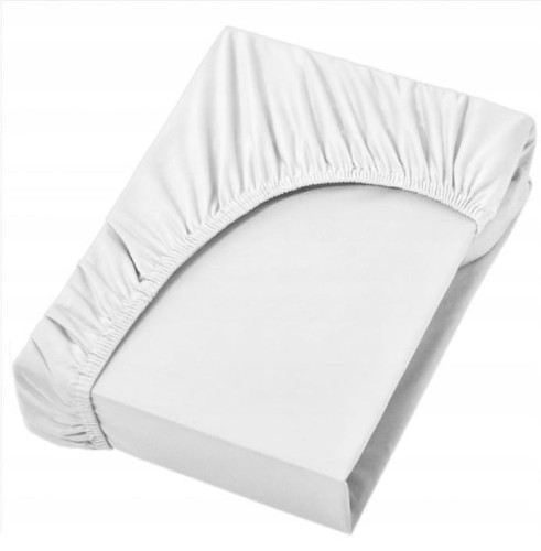 PRZEŚCIERADŁO Z GUMKĄ PARIS JERSEY BAWEŁNA 160X200 + 25CM BIEL