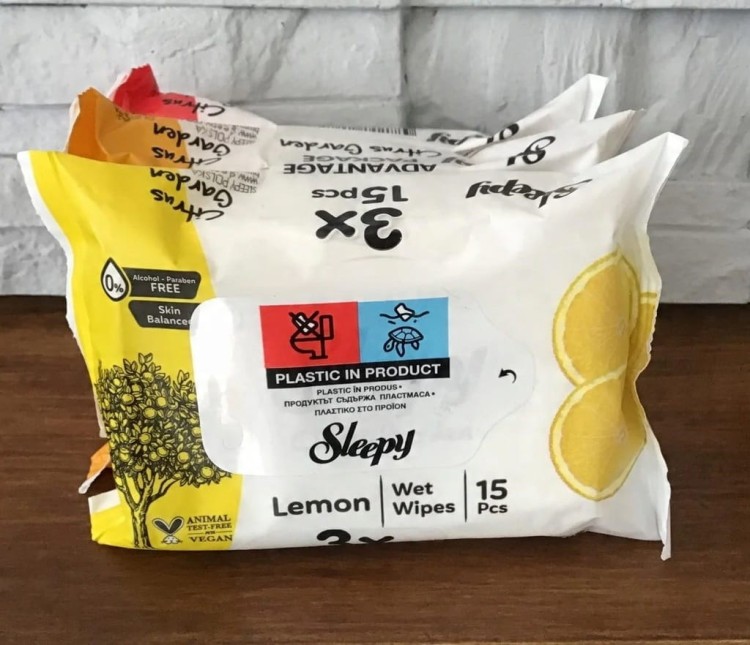 Sleepy Citrus Garden Odświeżające Chusteczki Nawilżane Cytrynowe 3x15szt
