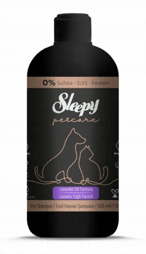 Sleepy Pet Care szampon dla zwierząt psa i kota z olejkiem lawendowym 500ml