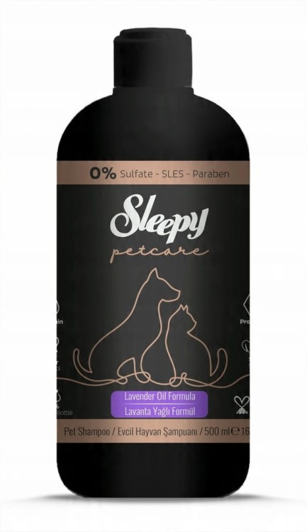 Sleepy Pet Care szampon dla zwierząt psa i kota z olejkiem lawendowym 500ml