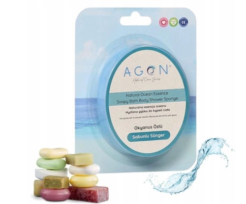 AGON Mydło w Gąbce Naturalna esencja oceanu naturalna MYDŁOGĄBKA! 125g