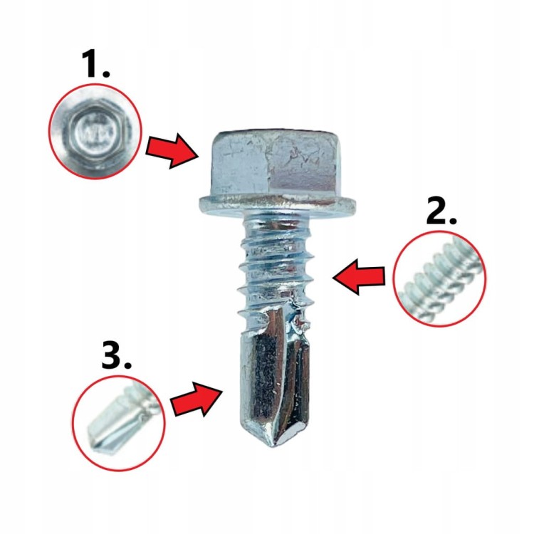 Wkręty do stali Wkręt-Met 6,3 x 19 mm 250 szt.