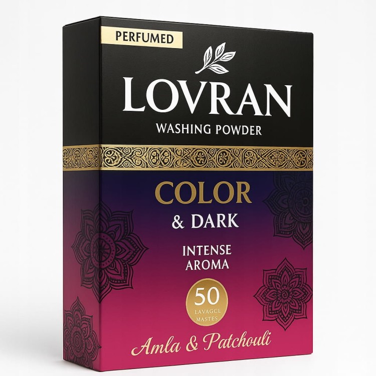 LOVRAN COLOR & DARK Proszek do Prania Kolorów i Czarnego 2,5kg 50prań Amla