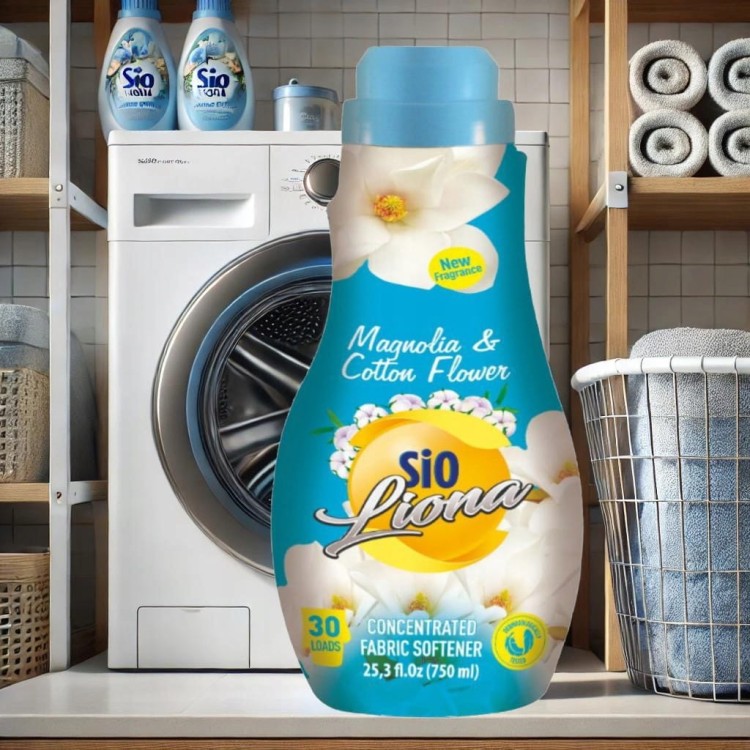 PLYN DO PLUKANIA TKANIN SIO LIONA 750ML O ZAPACHU MAGNOLIA I BAWEŁNY