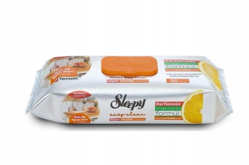 CHUSTECZKI DO SPRZĄTANIA ZAPACH POMARAŃCZY 1X50SZT EASY CLEAN SLEEPY