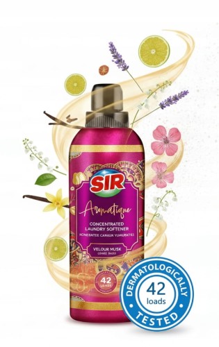 SIR PŁYN DO PŁUKANIA TKANIN 750ML VELOUR MUSK PERFUME KONCENTRAT 42 PRAŃ