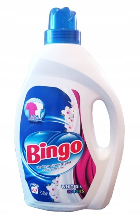 PŁYN ŚRODEK DO PRANIA BINGO DO TKANIN BIAŁYCH I KOLOROWYCH 47 PRAŃ