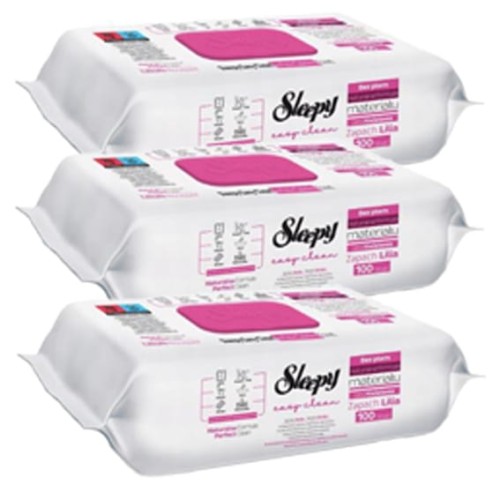 CHUSTECZKI DO SPRZĄTANIA ZAPACH LILII 3x100 SZT LIMITOWANA EDYCJA SLEEPY