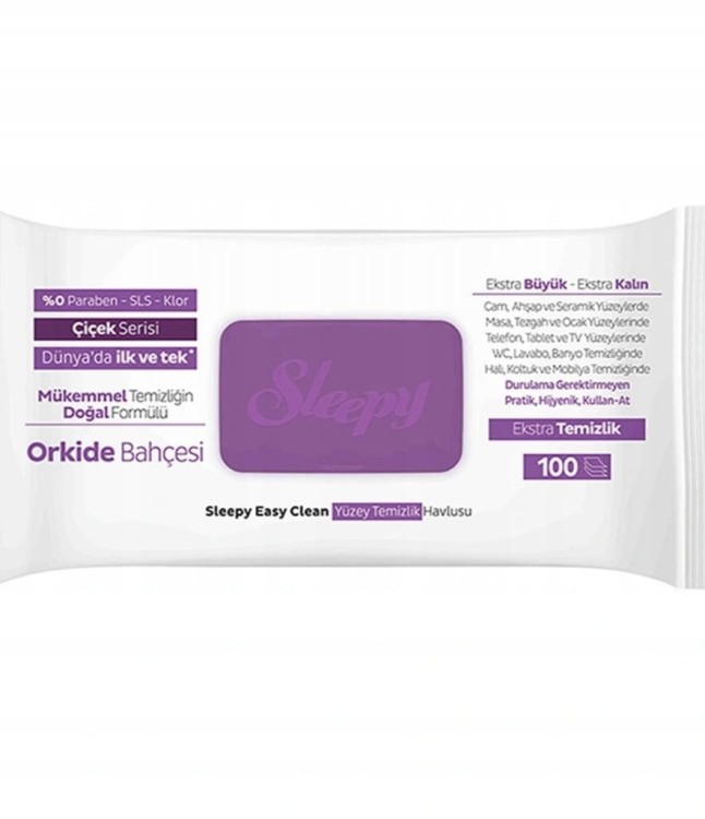 Chusteczki nawilżane włóknina SLEEPY ORCHIDEA 3x100 SZTUK