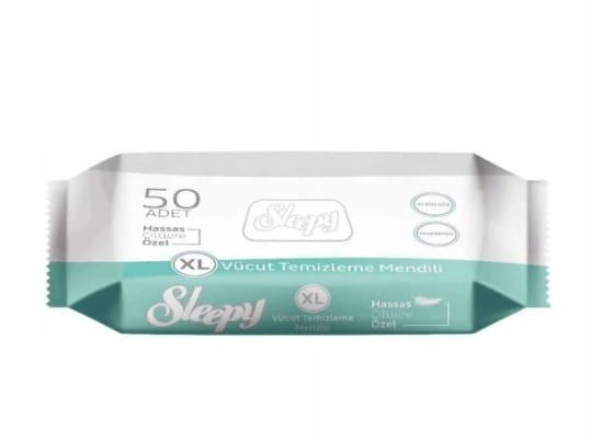 CHUSTECZKI NAWILŻANE ODŚWIEŻAJĄCE DO MYCIA CIAŁA SLEEPY 1X50 XL