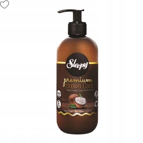 Sleepy Premium Brown Care mydło w płynie argan, migdał, kokos 500ml