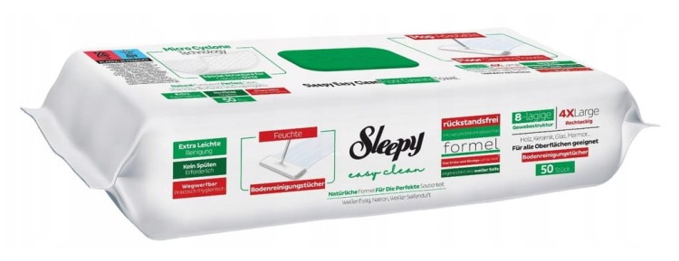 Ściereczki SLEEPY do mycia podłóg nawilżane Wkłady mokre do mopa 50szt x3