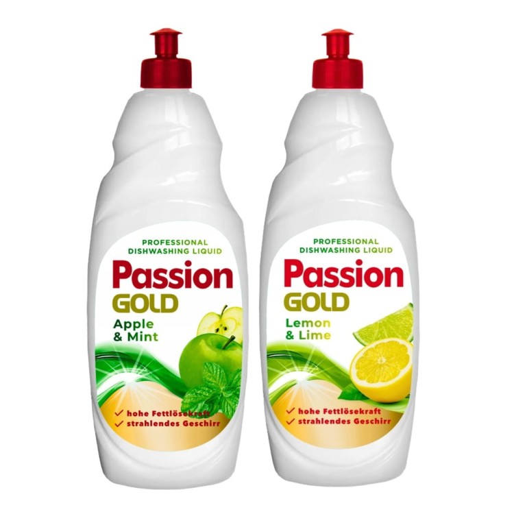 Płyn do mycia naczyń Passion Gold jabłko-mięta cytryna i limonka 0,85 l x2