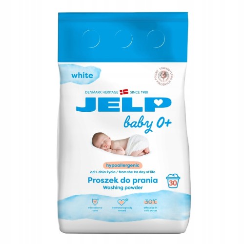 JELP 0+ Hipoalergiczny proszek dla dzieci od 1-go dn. do bieli 30pr 2,25kg