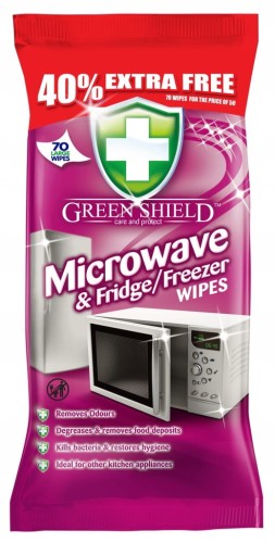 Chusteczki czyszczące do mikrofali i lodówki Green Shield 70 szt.