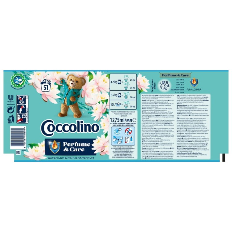 Płyn do płukania Coccolino Perfume&Care Water Lily&Pink Grapefruit 1,275ml