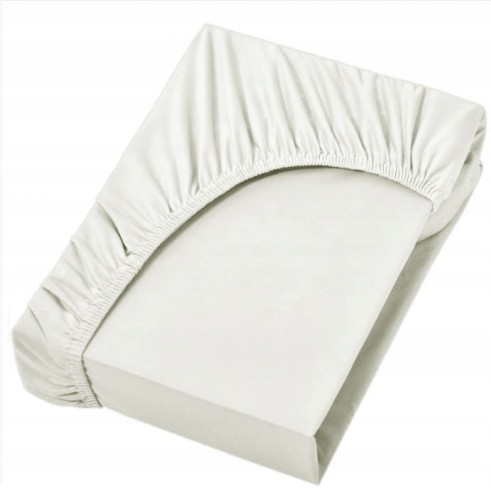 PRZEŚCIERADŁO Z GUMKĄ PARIS JERSEY BAWEŁNA 200X220 + 25CM KREMOWY