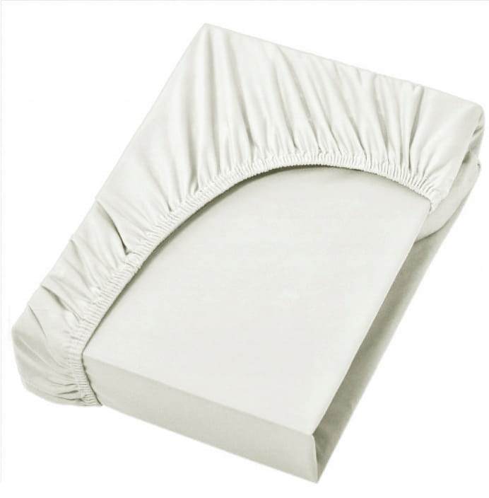 PRZEŚCIERADŁO Z GUMKĄ PARIS JERSEY BAWEŁNA 200X220 + 25CM KREMOWY