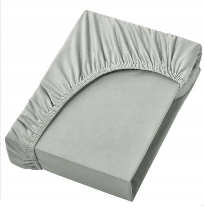 PRZEŚCIERADŁO Z GUMKĄ JERSEY PARIS BAWEŁNA 200X220 + 25 CM JASNOSZARY KOLOR