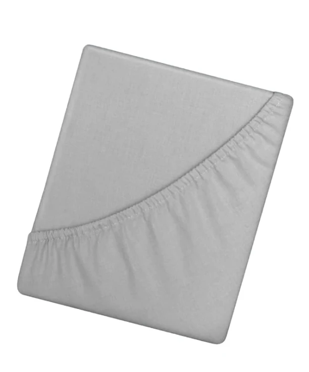 PRZEŚCIERADŁO Z GUMKĄ JERSEY PARIS BAWEŁNA 200X220 + 25 CM JASNOSZARY KOLOR