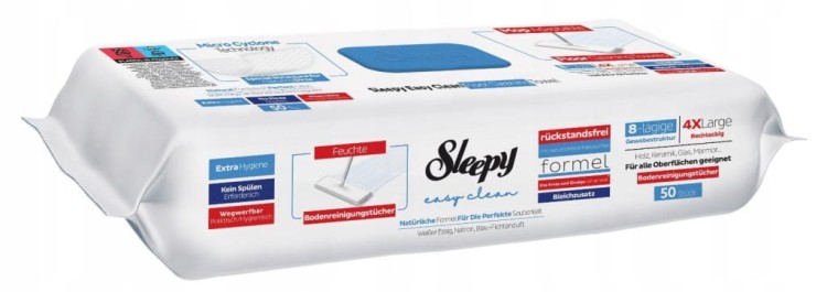 Sleepy mokre wkłady do mopa 50szt w opak. ekstra mocne 4XL
