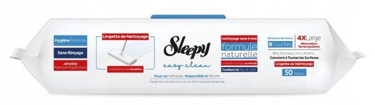 Sleepy mokre wkłady do mopa 50szt w opak. ekstra mocne 4XL