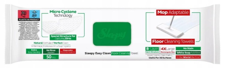Chusteczki do czyszczenia powierzchni w Sleepy w opakowaniu 50 szt.