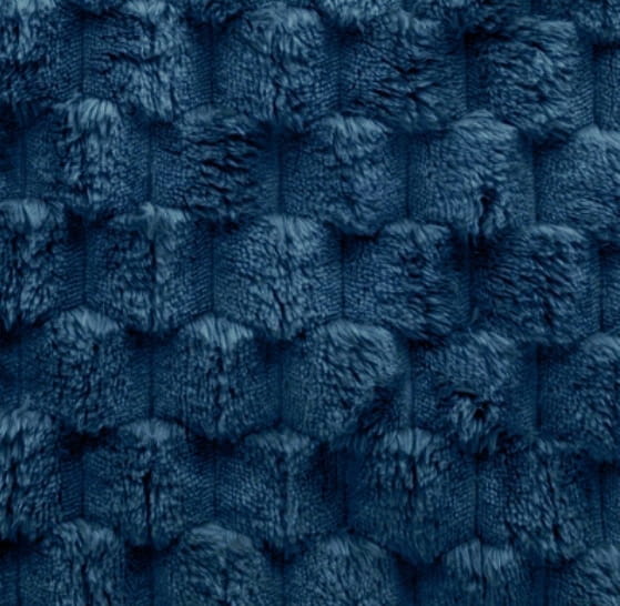 Narzuta koc na łóżko z wytłaczanym wzorem bąbelka 160x200cm granat