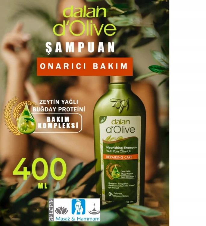 Szampon Dalan d'Olive Repairing Care 400 ml regeneracja i nawilżenie