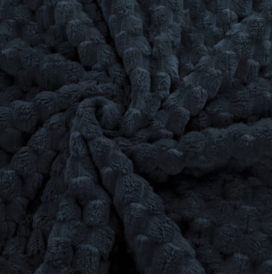 NARZUTA KOC NA ŁÓŻKO Z WYTŁACZANYM WZOREM BĄBELKA 160X200CM CZARNY