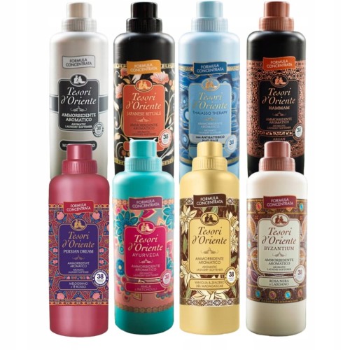 Płyn do płukania Tesori d'Oriente zestaw 8x760 ml, 304 prań