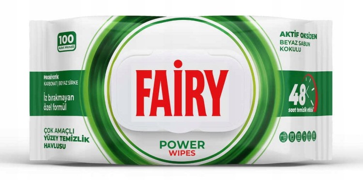 Fairy Chusteczki nawilżane do czyszczenia 100szt. białe mydło