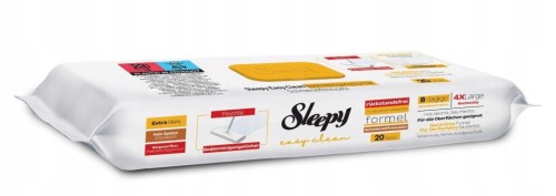 Chusteczki nawilżane wiskoza SLEEPY w opakowaniu 20 szt. biały