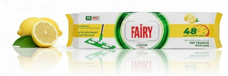Ścierka do mopa Fairy wiskoza biała zapach cytryna 50 szt.