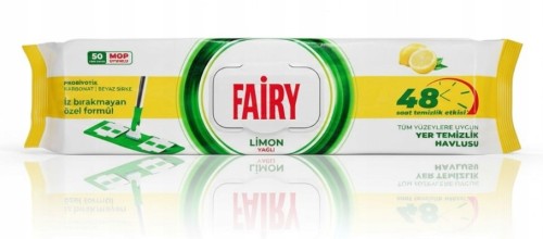 Ścierka do mopa Fairy wiskoza biała zapach cytryna 50 szt.