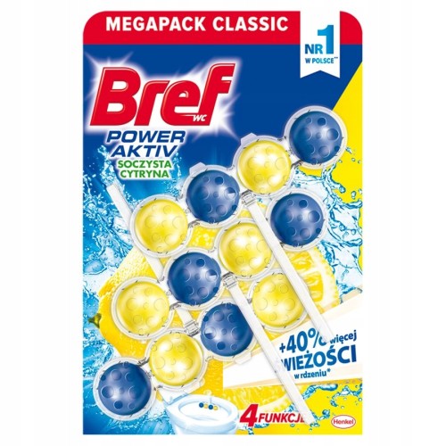 Bref zawieszka do toalety 3 x 50 g Lemon Power Aktiv