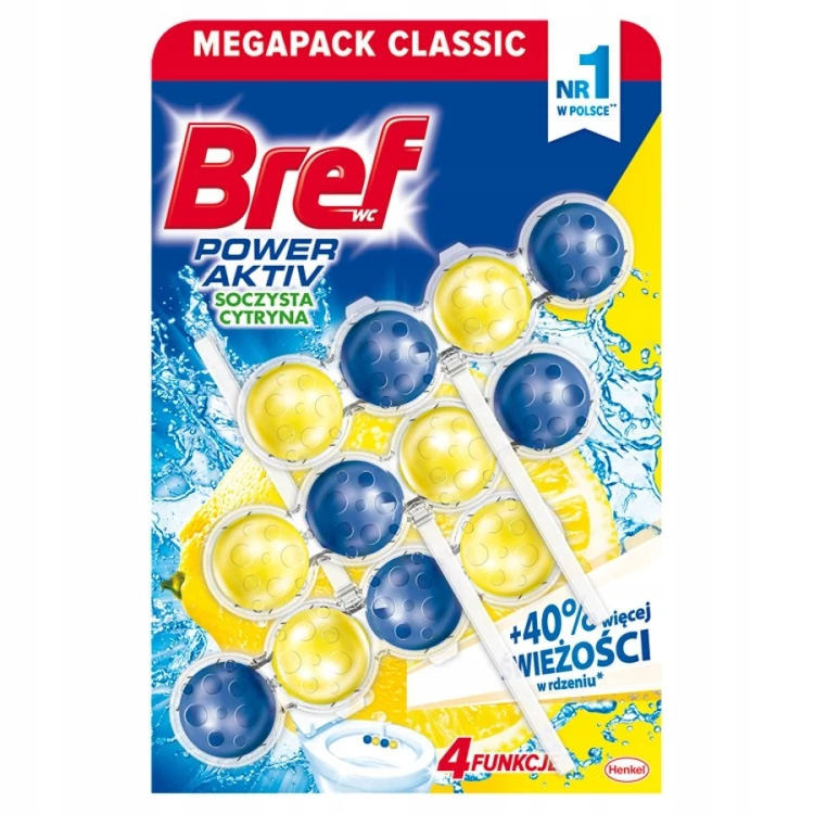 Bref zawieszka do toalety 3 x 50 g Lemon Power Aktiv