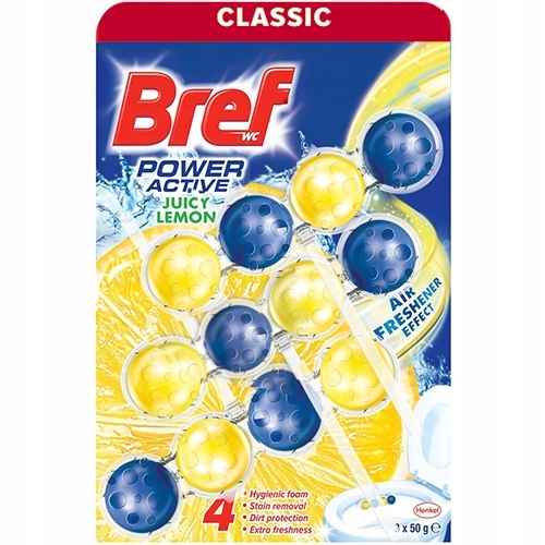 Bref zawieszka do toalety 3 x 50 g Lemon Power Aktiv