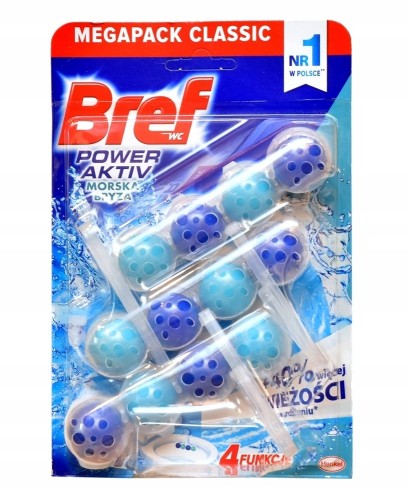 Zawieszka Bref 3 szt x 50 g czyszczenie WC Power Aktiv Ocean